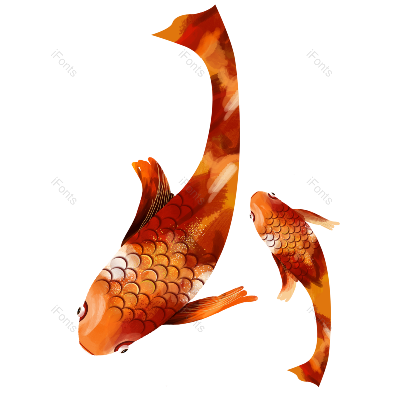 插画鱼图片,元素,PNG,免抠素材